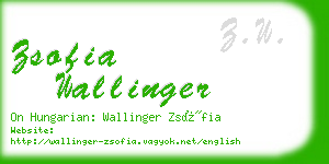 zsofia wallinger business card